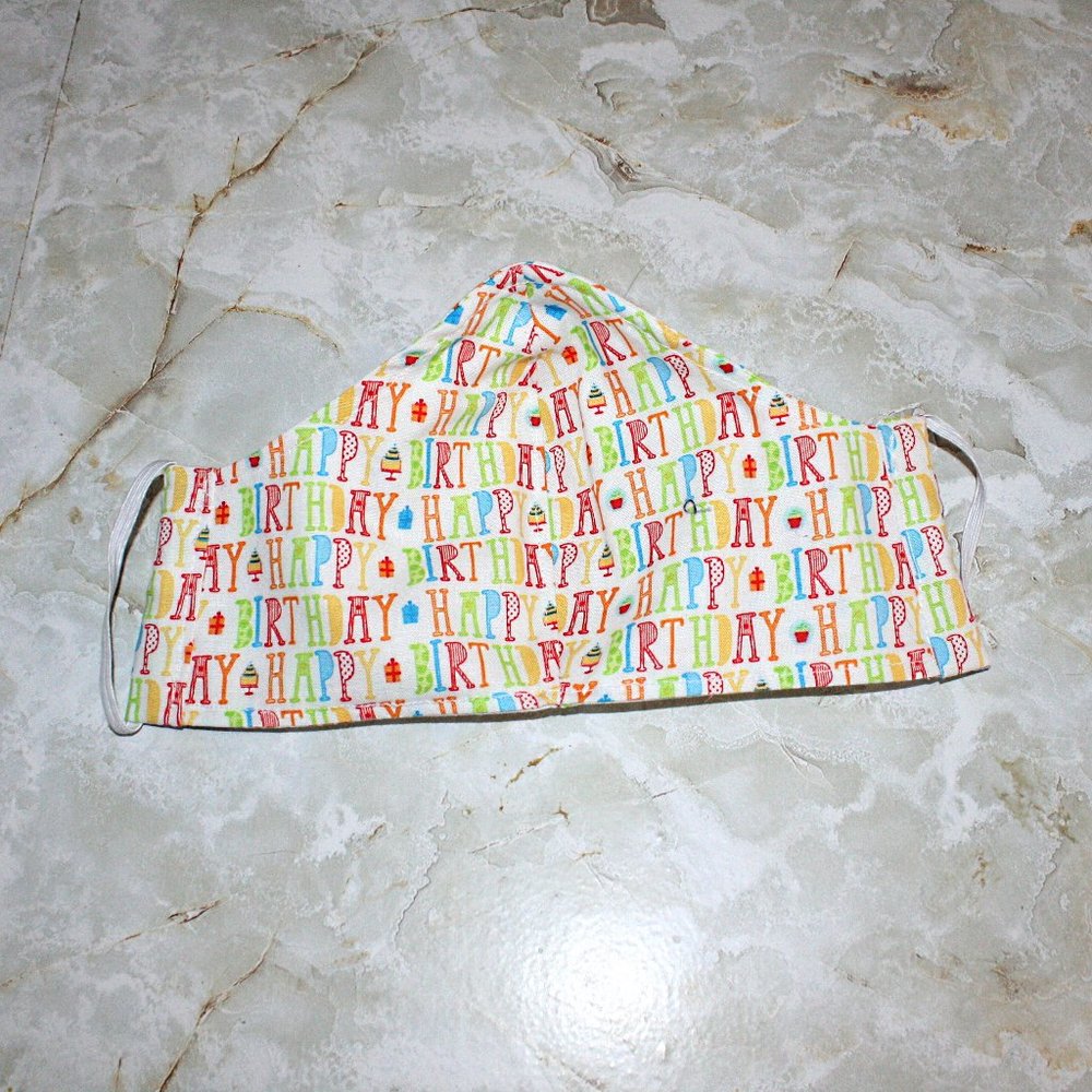 HAND CRAFTED Happy Birthday Face Mask Shield - Picture 5 of 9